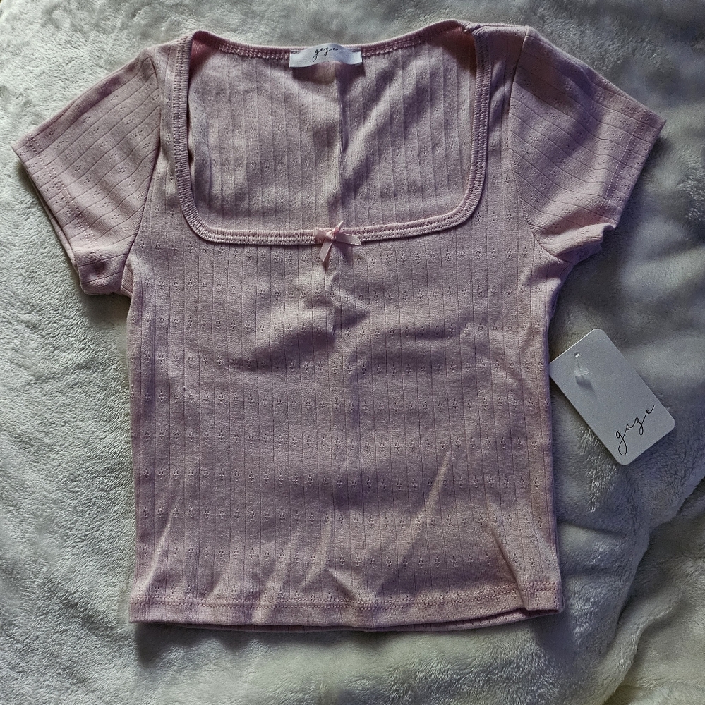 Gaze Pink Coquette Crop Top